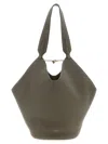 Khaite Lotus Small Shopping Bag In Gray