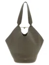 Khaite Lotus Small Shopping Bag In Gray