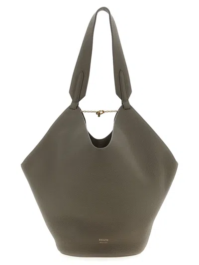 Khaite Lotus Small' Shopping Bag In Gray
