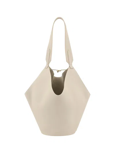 Khaite Lotus Small Shoulder Bag In White