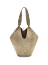 Khaite Lotus Small Shulder Bag In Nude