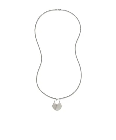 Khaite Lotus Small Silver Necklace In Metallic