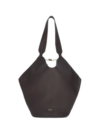 Khaite Lotus" Small Tote Bag - Brown