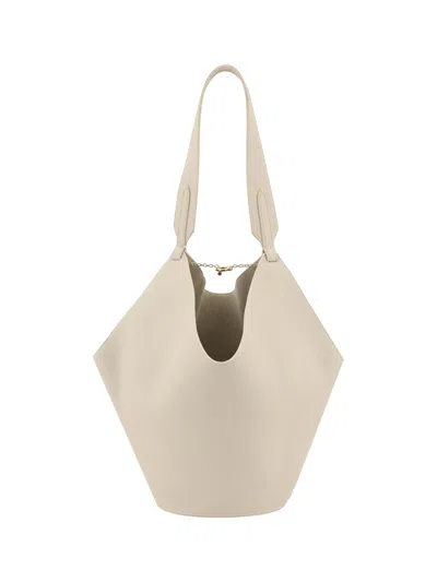 Khaite Lotus Small Shoulder Bag In White