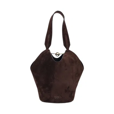 Khaite Lotus Small Tote Bag In Brown
