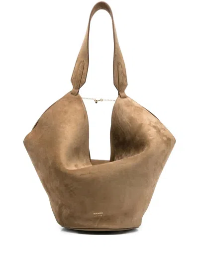Khaite "lotus" Small Tote In Brown