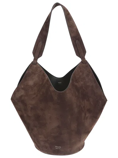 Khaite Lotus Small Tote In Brown