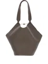 Khaite Leather Shouder Bag In Gray