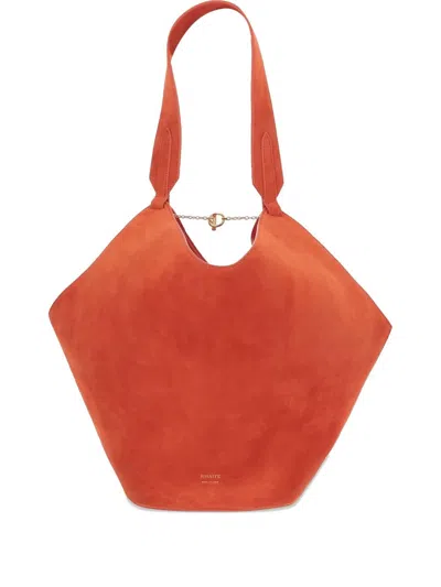 Khaite Lotus Smallleather Shoulder Bag In Red