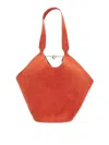 Khaite Lotus Smallleather Shoulder Bag In Orange