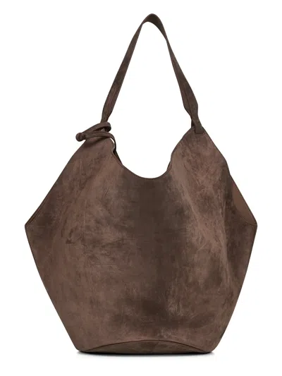 Khaite Lotus Tote Bag In Brown