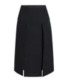 Khaite Kidd Pleated Midi Skirt In Black