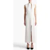 Khaite Lowen Crepe Midi Dress In White