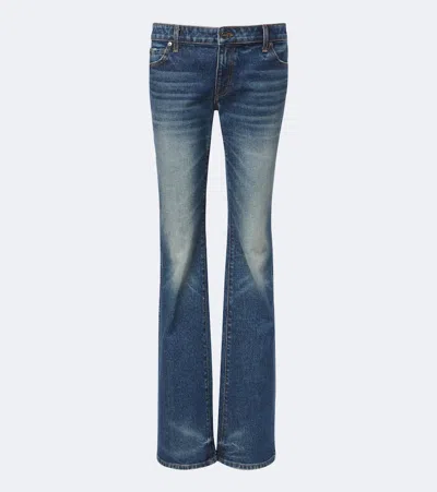 Khaite Low-rise Flared Jeans In Blue