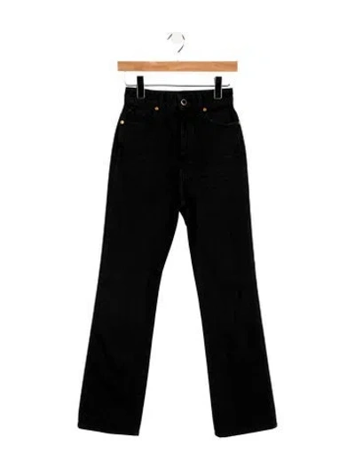 Pre-owned Khaite Low-rise Straight Leg Jeans In Black