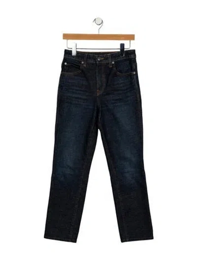 Pre-owned Khaite Low-rise Straight Leg Jeans In Blue