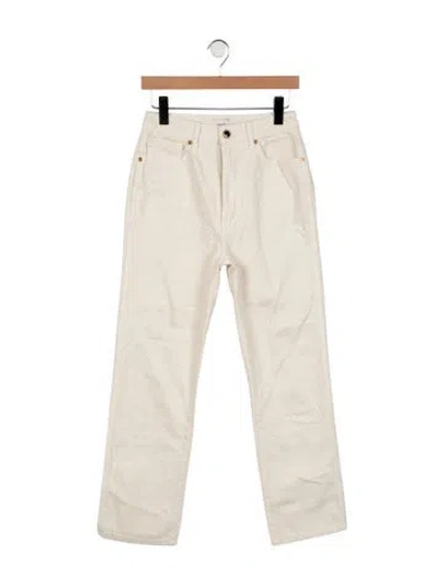 Pre-owned Khaite Low-rise Straight Leg Jeans In Neutral