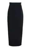 Khaite Loxley Satin-crepe Maxi Skirt In Black