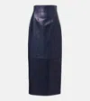 Khaite Loxley Leather Pencil Maxi Skirt