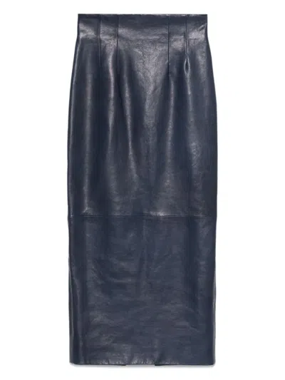 KHAITE LOXLEY MIDI SKIRT - WOMEN'S - LAMBSKIN/CUPRO