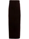 Khaite Loxley Midi Skirt In Brown