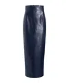 Khaite Loxley Leather Pencil Maxi Skirt