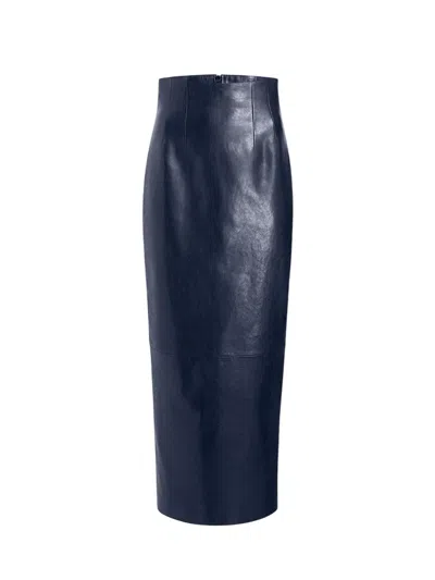 Khaite Loxley Skirt In Blue