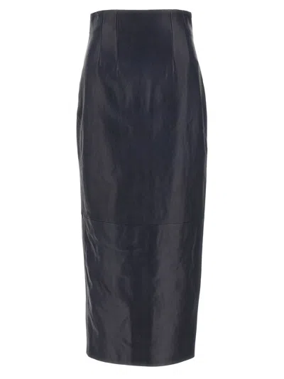 Khaite 'loxley' Skirt In Blue
