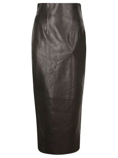 Khaite Loxley Skirt In Brown