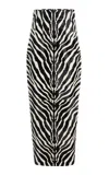 Khaite Loxley Zebra-printed Haircalf Maxi Skirt