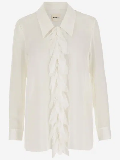 KHAITE LUCA RUFFLE SHIRT