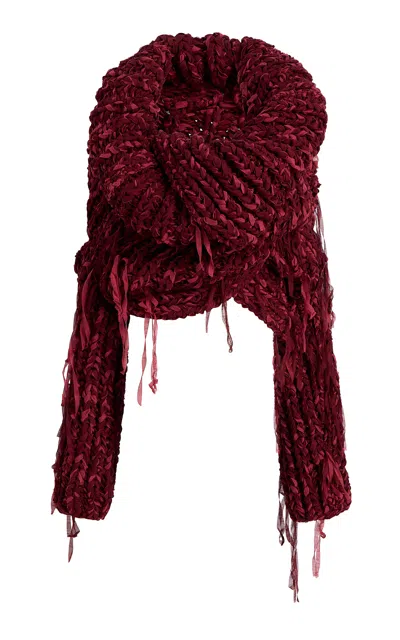 Khaite Lucas Chunky Hand-knit Sweater In Red