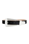 KHAITE LUCCA 30MM SILVER BUCKLE BELT