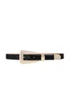 Khaite Lucca Croc-effect Leather Belt In 200 Black