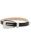 Khaite Lucca Leather Belt In Black