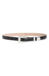 Khaite Lucca Leather Belt In Black