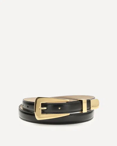 Khaite Lucca Leather Belt In Black