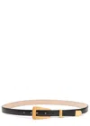 Khaite Lucca Leather Belt In Black