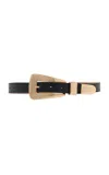 Khaite 30mm Lucca Leather Buckle Belt In Black
