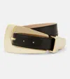 Khaite Lucca Leather Belt In Black