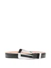 Khaite Lucca Silver-tone Buckle Belt In Black