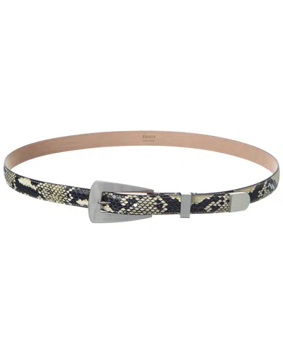 Khaite Lucca Snake-embossed Leather Belt In Neutral