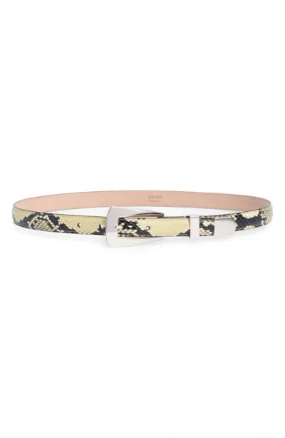 Khaite Lucca Snakeskin Embossed Leather Belt In Multi