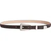Khaite Lucca Calfskin Belt In Brown