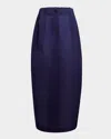 Khaite Lucian Pleated Silk-organza Maxi Skirt In Amethyst