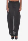 Khaite Lucian Maxi Silk Skirt In Black