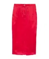 Khaite Lucian Maxi Skirt In Red