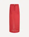 Khaite Lucian Pleated Silk Organza Maxi Skirt