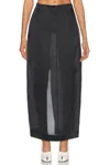 Khaite Lucian Organza Skirt In Black