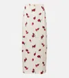 Khaite Lucian Pleated Silk-twill Maxi Skirt In White